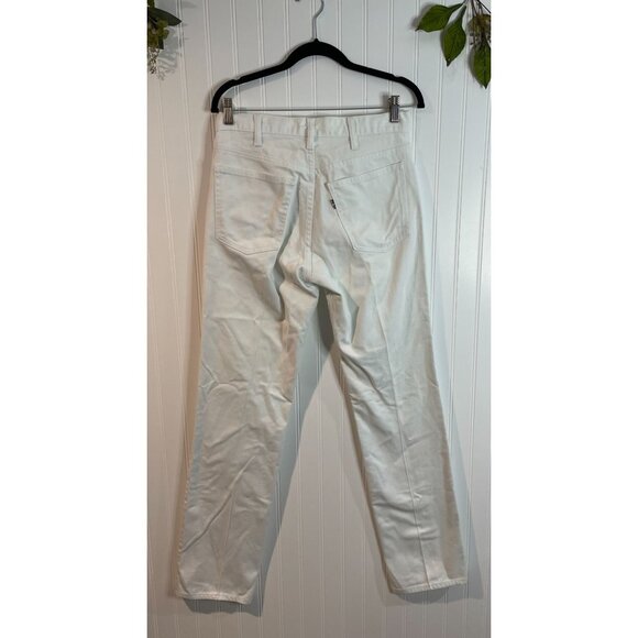 Levis Sta-Prest White Straight Leg Mens Pants Durable Cotton Blend Size 30x33 - Picture 2 of 11